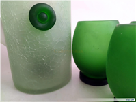 پارچ آبگز و لیوان کمیاب دستساز قدیمی