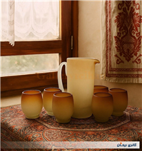 پارچ و لیوان کمیاب دست ساز قدیمی 