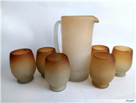 پارچ و لیوان کمیاب دست ساز قدیمی 