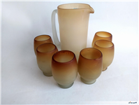 پارچ و لیوان کمیاب دست ساز قدیمی 