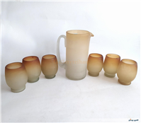 پارچ و لیوان کمیاب دست ساز قدیمی 