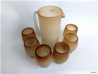 پارچ و لیوان کمیاب دست ساز قدیمی 