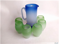 پارچ و لیوان کمیاب دست ساز قدیمی 