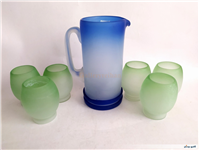 پارچ و لیوان کمیاب دست ساز قدیمی 