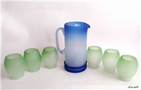 پارچ و لیوان کمیاب دست ساز قدیمی 