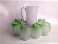 پارچ و لیوان کمیاب دست ساز قدیمی 