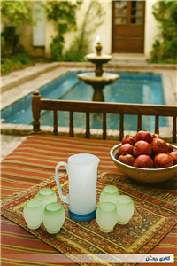 پارچ و لیوان کمیاب دست ساز قدیمی 