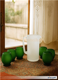 پارچ و لیوان کمیاب دست ساز قدیمی