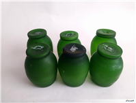 6عدد لیوان دستساز قدیمی مات رنگ سبز جذاب 