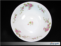 کاسه کلکسیونی گلسرخی بیکعب پر گل KPM 