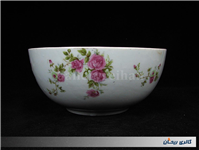 کاسه کلکسیونی گلسرخی بیکعب پر گل KPM 