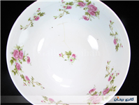 کاسه کلکسیونی گلسرخی بیکعب پر گل KPM 