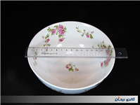 کاسه کلکسیونی گلسرخی بیکعب پر گل KPM 
