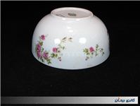 کاسه کلکسیونی گلسرخی بیکعب پر گل KPM 