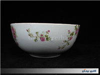 کاسه کلکسیونی گلسرخی بیکعب پر گل KPM 