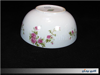 کاسه کلکسیونی گلسرخی بیکعب پر گل KPM 