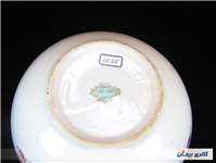 کاسه کلکسیونی گلسرخی بیکعب پر گل KPM 