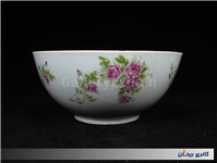 کاسه کلکسیونی گلسرخی بیکعب پر گل قدیمی