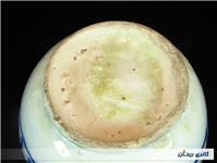 کاسه بسیار قدیمی قاجاری قلم آبی دست ساز