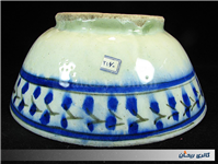 کاسه بسیار قدیمی قاجاری قلم آبی دست ساز