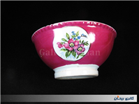 کاسه بزرگ لاکی رنگ طرح گل قدیمی و زیبا 