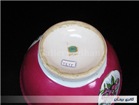 کاسه بزرگ لاکی رنگ طرح گل قدیمی و زیبا 