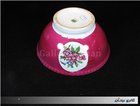 کاسه بزرگ لاکی رنگ طرح گل قدیمی و زیبا 