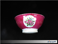 کاسه بزرگ لاکی رنگ طرح گل قدیمی و زیبا 