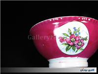 کاسه بزرگ لاکی رنگ طرح گل قدیمی و زیبا 