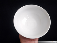 کاسه چینی قدیمی طرح شکارگاه لاکی رنگ