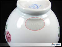 کاسه بسیار قدیمی روسی طرح سه شاخه گل سرخ 