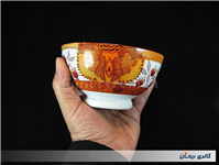 کاسه کمیاب حنایی تمیز و قدیمی قطر 13CM