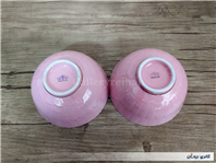 2عدد کاسه قدیمی صورتی نقش برجسته 