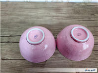 2عدد کاسه قدیمی صورتی نقش برجسته 