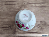 کاسه گل سرخی قدیمی دورو گل ساخت ژاپن 