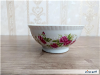 کاسه گل سرخی قدیمی دورو گل ساخت ژاپن 