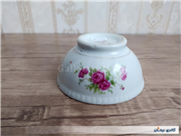 کاسه گل سرخی قدیمی دورو گل ساخت ژاپن 