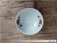 کاسه گل سرخی قدیمی دورو گل ساخت ژاپن 