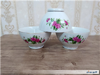 3عدد کاسه گل سرخی قدیمی سایز کوچک 