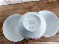 3عدد کاسه گل سرخی قدیمی سایز کوچک 