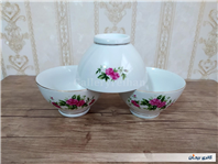 3عدد کاسه گل سرخی قدیمی سایز کوچک 