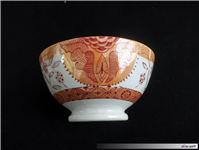 کاسه کمیاب حنایی تمیز و قدیمی قطر 18CM