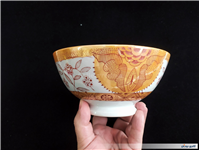 کاسه کمیاب حنایی تمیز و قدیمی قطر 18CM