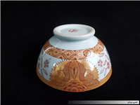 کاسه کمیاب حنایی تمیز و قدیمی قطر 18CM