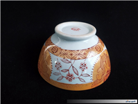 کاسه کمیاب حنایی تمیز و قدیمی قطر 18CM