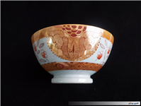 کاسه کمیاب حنایی تمیز و قدیمی قطر 18CM