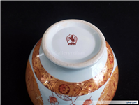 کاسه کمیاب حنایی تمیز و قدیمی قطر 18CM