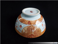 کاسه کمیاب حنایی تمیز و قدیمی قطر 18CM