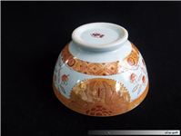 کاسه کمیاب حنایی تمیز و قدیمی قطر 18CM