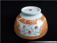 کاسه کمیاب حنایی تمیز و قدیمی قطر 18CM